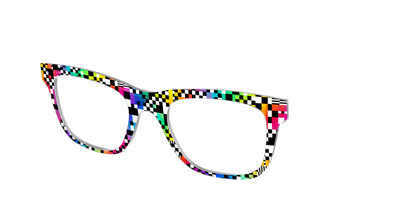 The Prismatic Check - Angle Top Thumbnail - Pair Eyewear
