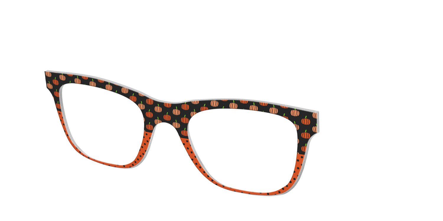 The Pumpkin Pin Dot - Angle Top Image - Pair Eyewear