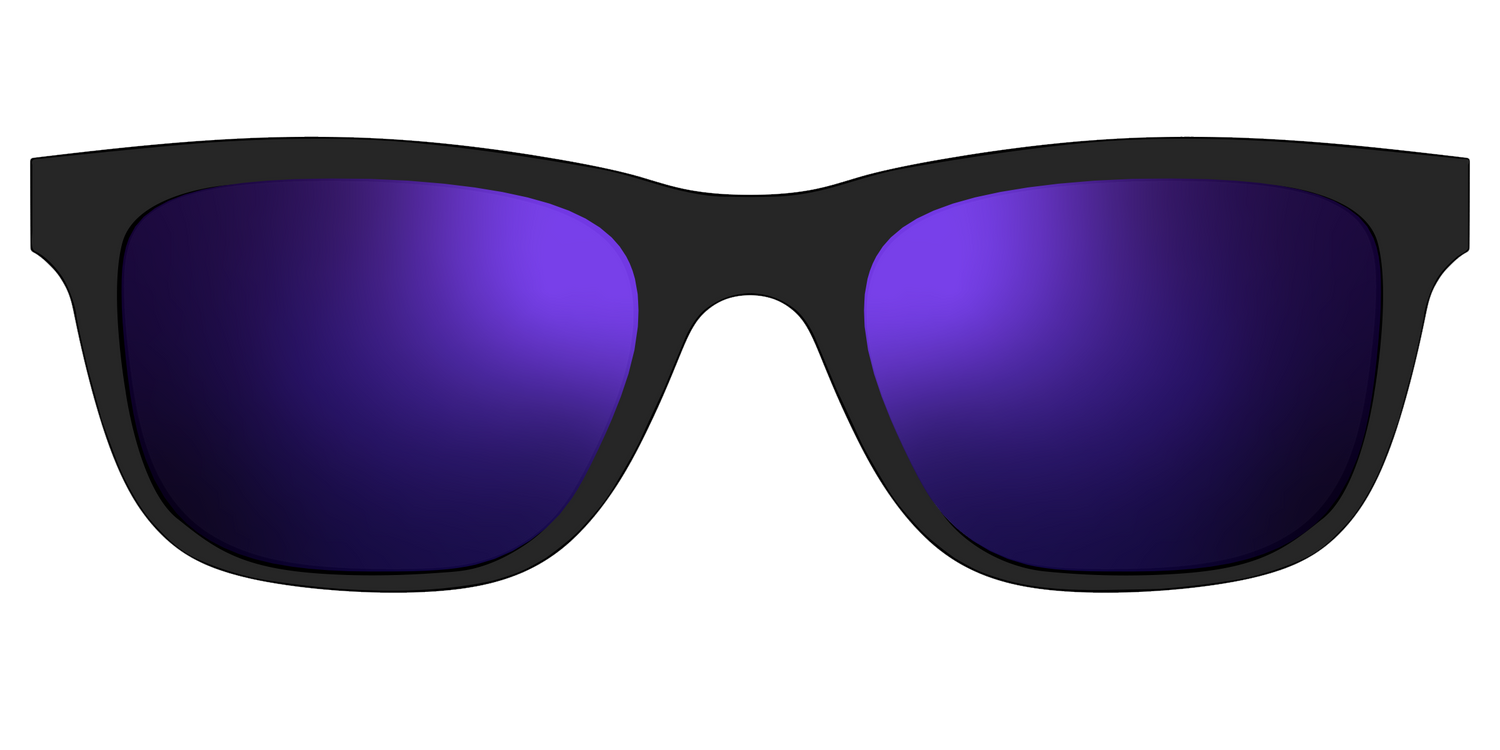 The Polarized Purple Reflective Sun Top - Front Top Image - Pair Eyewear