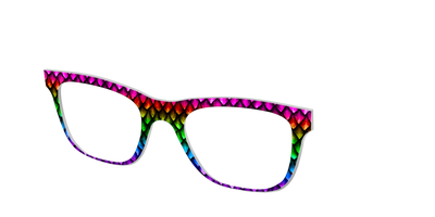 The Rainbow Dragon Scales - Angle Top Thumbnail - Pair Eyewear