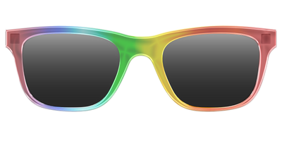 The Polarized Rainbow Gradient Sun Top - Front Top Thumbnail - Pair Eyewear