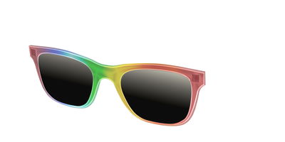 The Polarized Rainbow Gradient Sun Top - Angle Top Thumbnail - Pair Eyewear