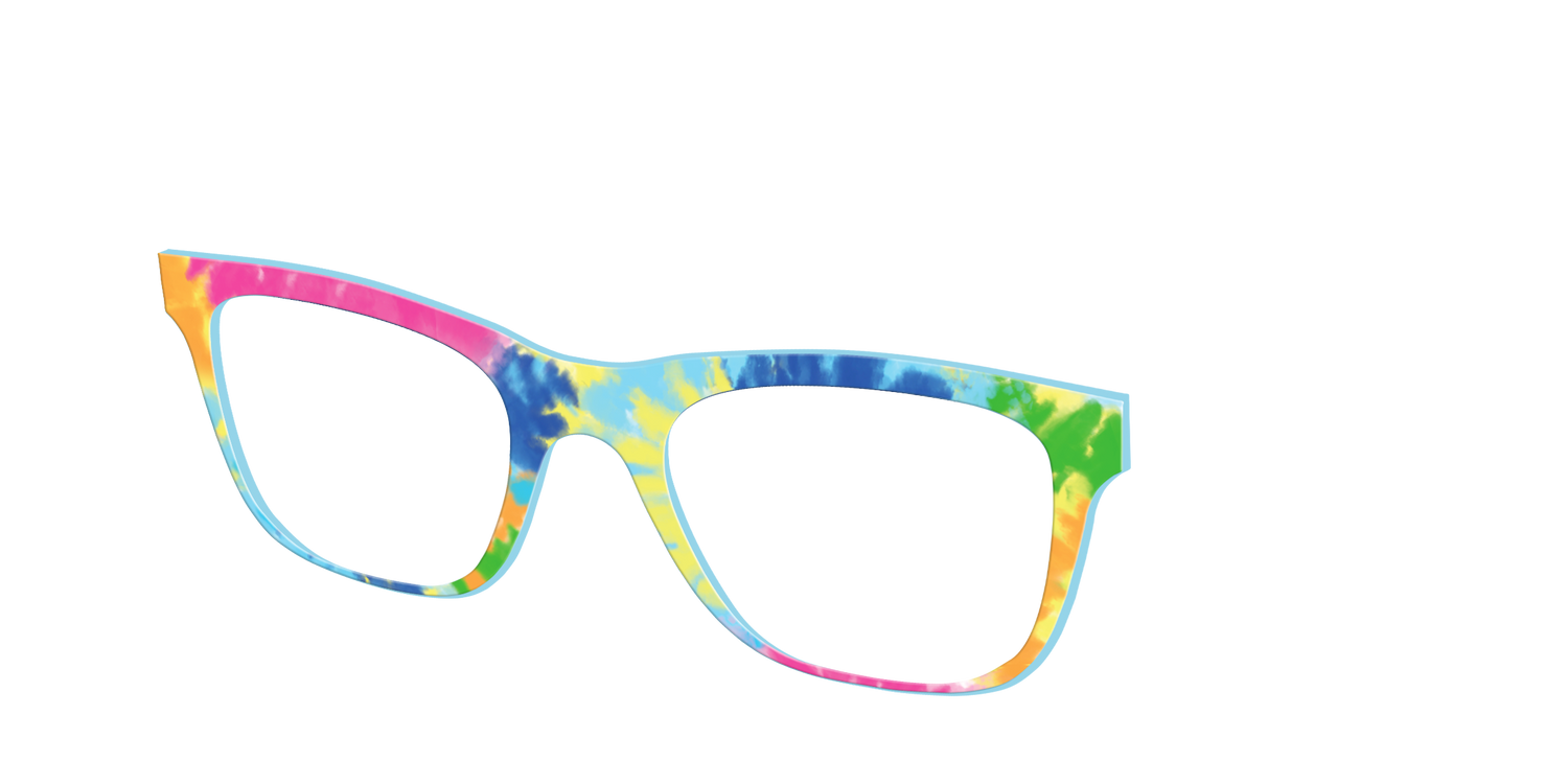 The Rainbow Tie-Dye - Angle Top Image - Pair Eyewear