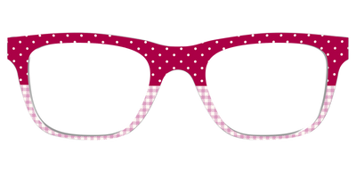 The Raspberry Pin Dot Split - Front Top Thumbnail - Pair Eyewear