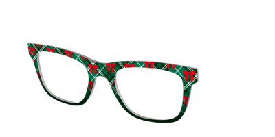 The Ribbon-Clad Plaid - Angle Top Thumbnail - Pair Eyewear