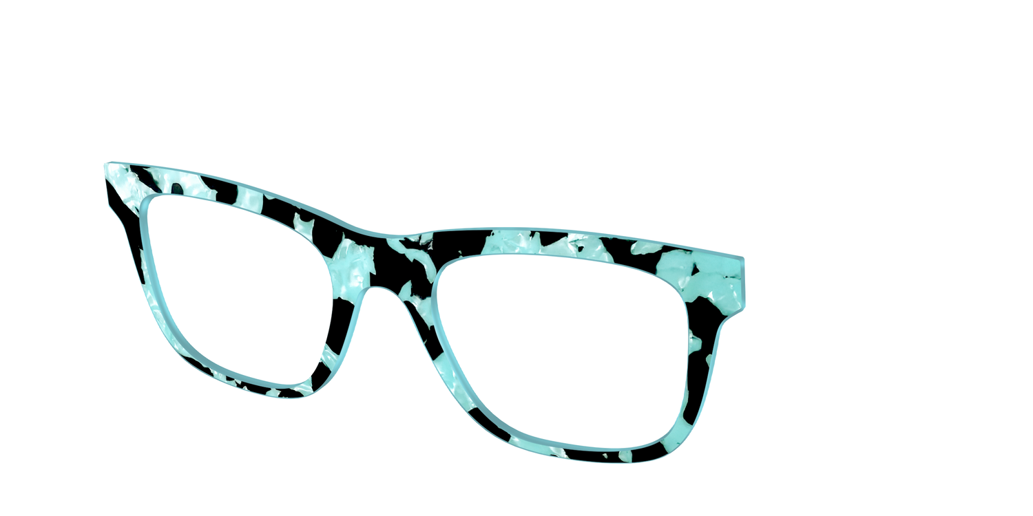 The Robin's Egg Pearl Tortoise - Angle Top Image - Pair Eyewear