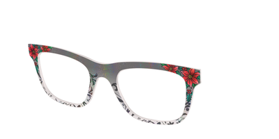 The Romantic Poinsettia Holographic Crystal - Angle Top Thumbnail - Pair Eyewear