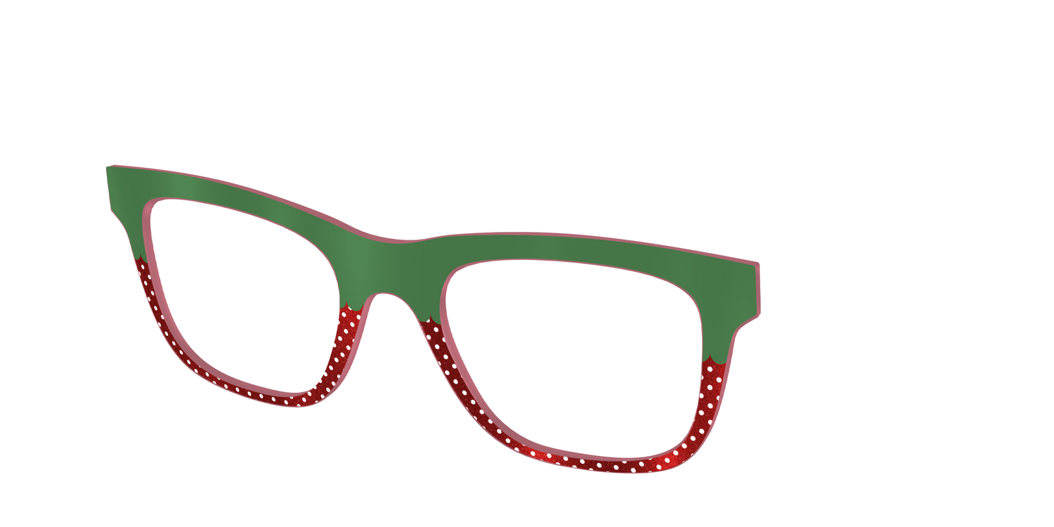The Shimmer Strawberry - Angle Top Image - Pair Eyewear