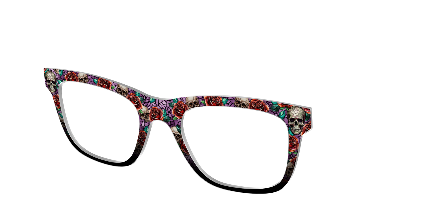 The Skull & Thorn Stained Glass - Angle Top Image - Pair Eyewear