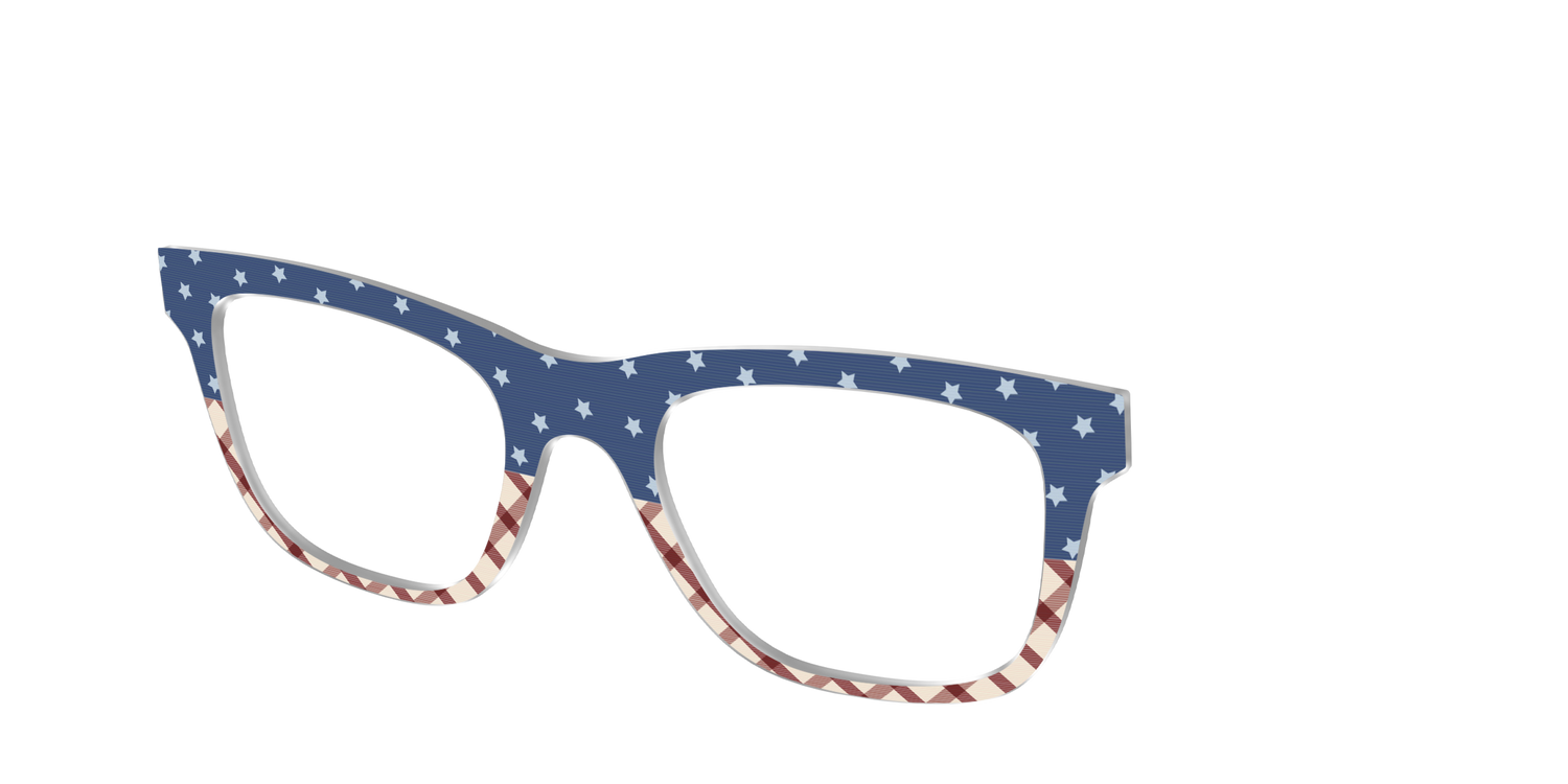 The Starry Gingham Split - Angle Top Image - Pair Eyewear