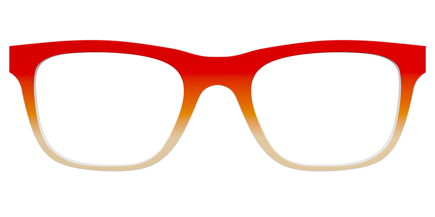 The Tangerine to Apricot Gradient - Front Top Image - Pair Eyewear