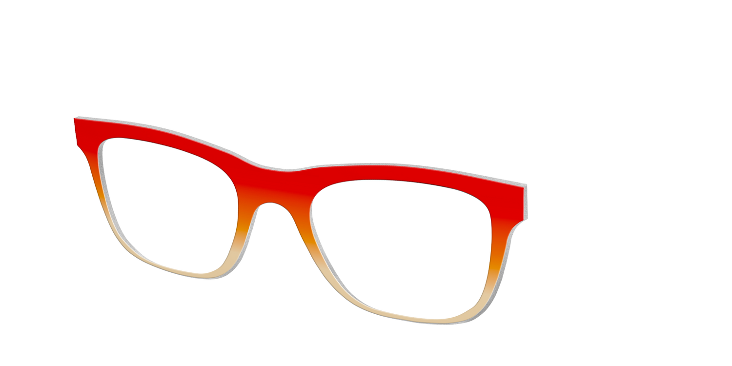The Tangerine to Apricot Gradient - Angle Top Image - Pair Eyewear