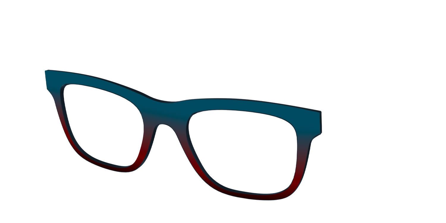 The Teal to Espresso Gradient - Angle Top Image - Pair Eyewear