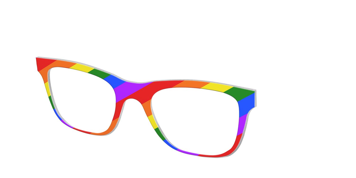 The Traditional Pride Flag - Angle Top Image - Pair Eyewear