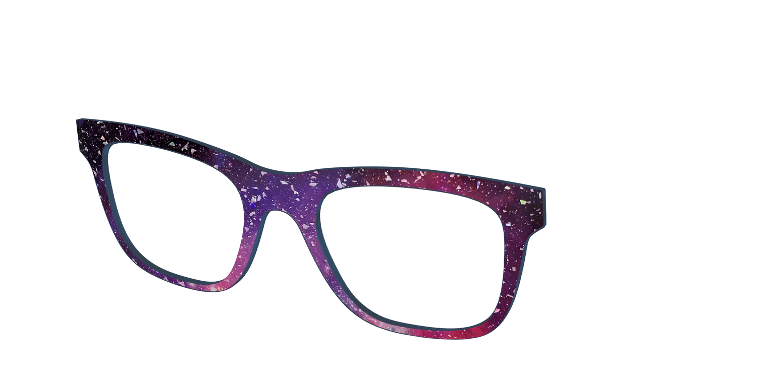 The Twilight Sky with Holographic Glitter - Angle Top Image - Pair Eyewear