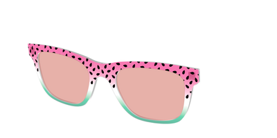 The Watermelon Crystal with Coral Pink Lens - Angle Top Thumbnail - Pair Eyewear