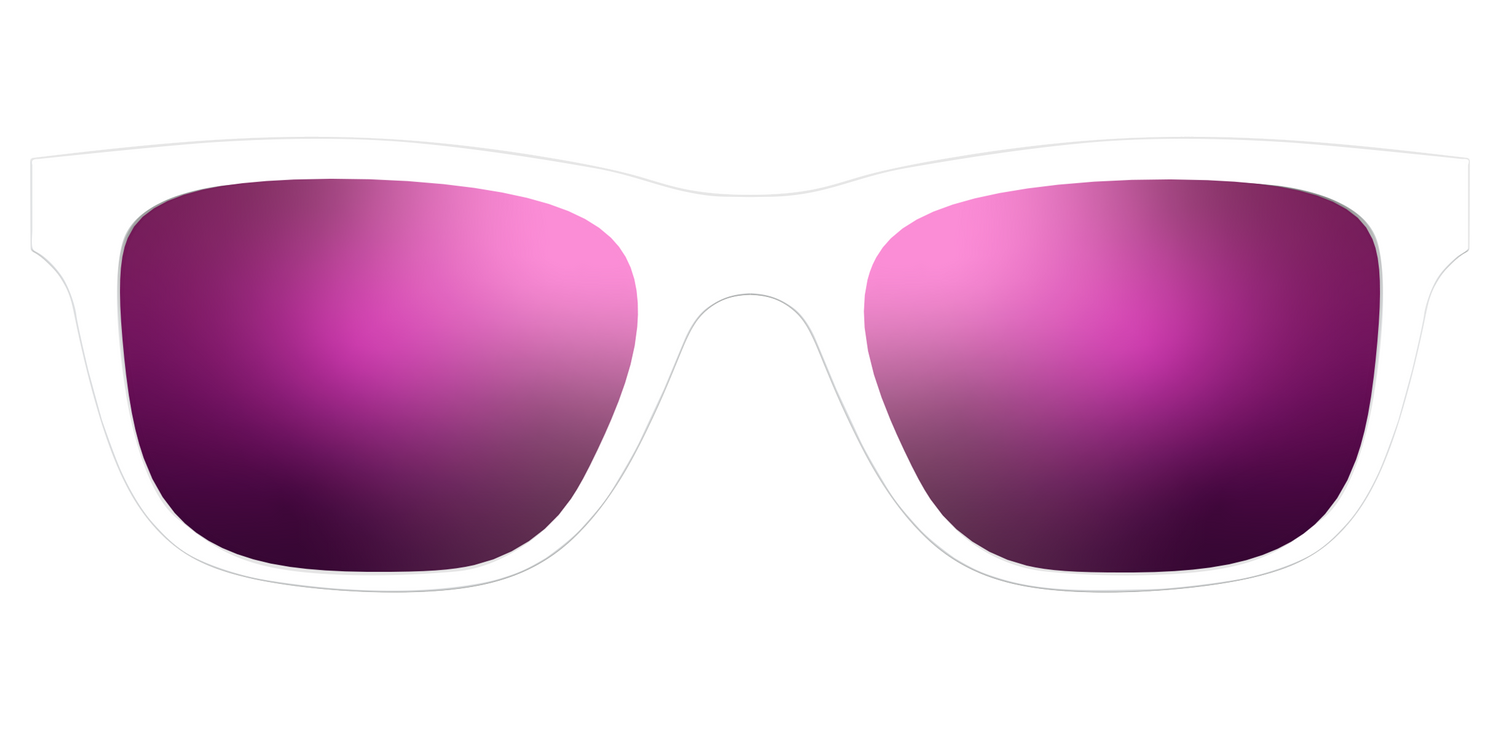 The Polarized White Sun Top - Front Top Image - Pair Eyewear
