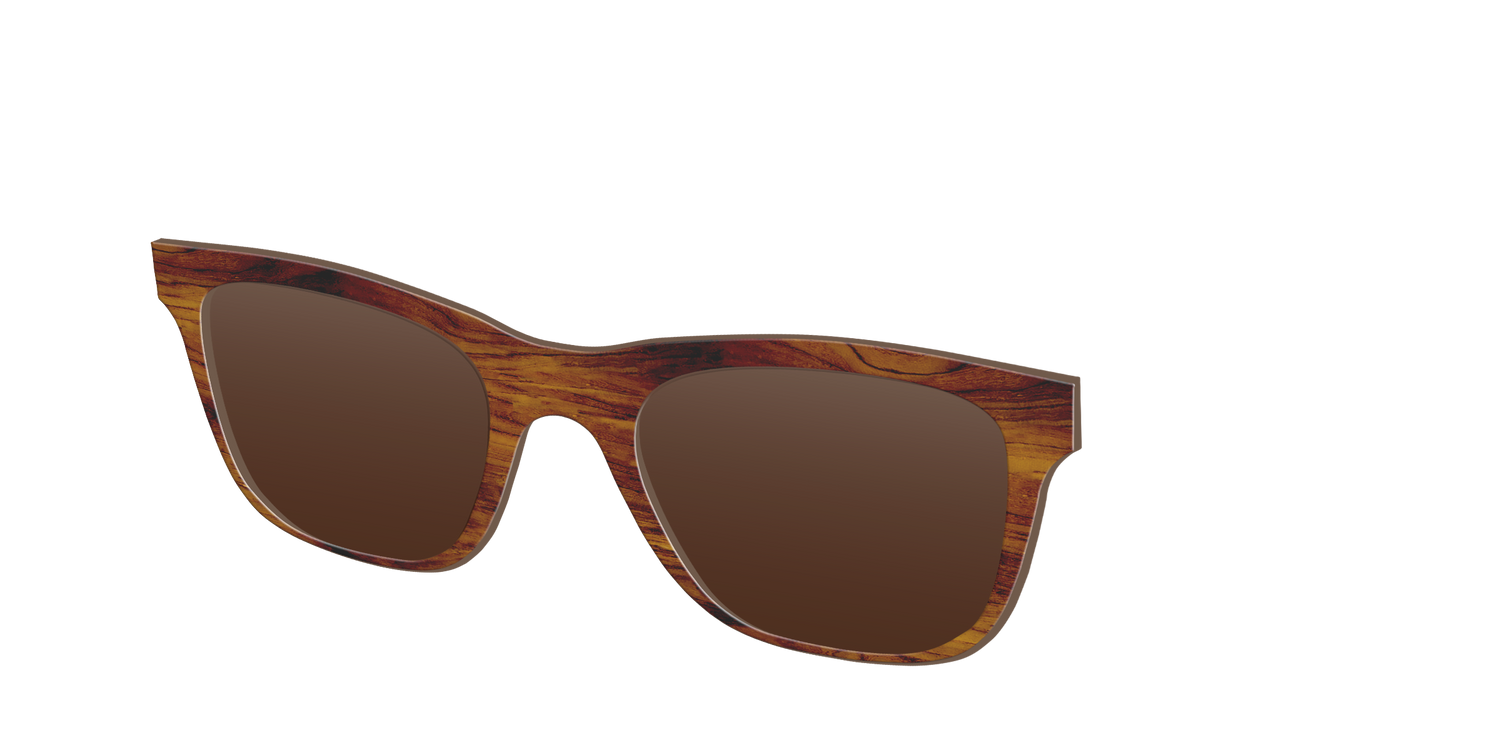The Polarized Woodgrain Sun Top - Angle Top Image - Pair Eyewear