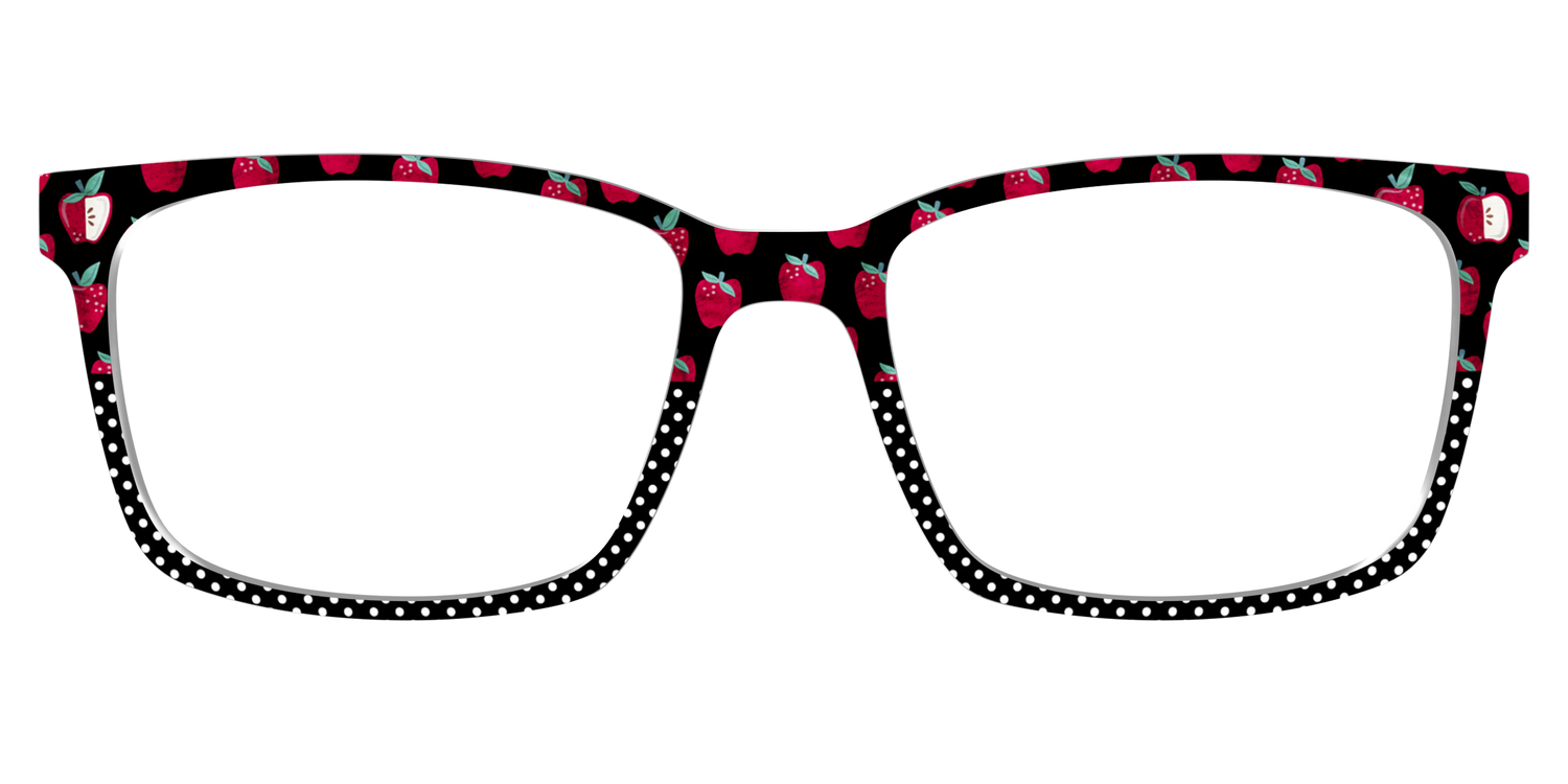 The Apple Polka Dot Split - Lifestyle Kirby Top Image - Pair Eyewear
