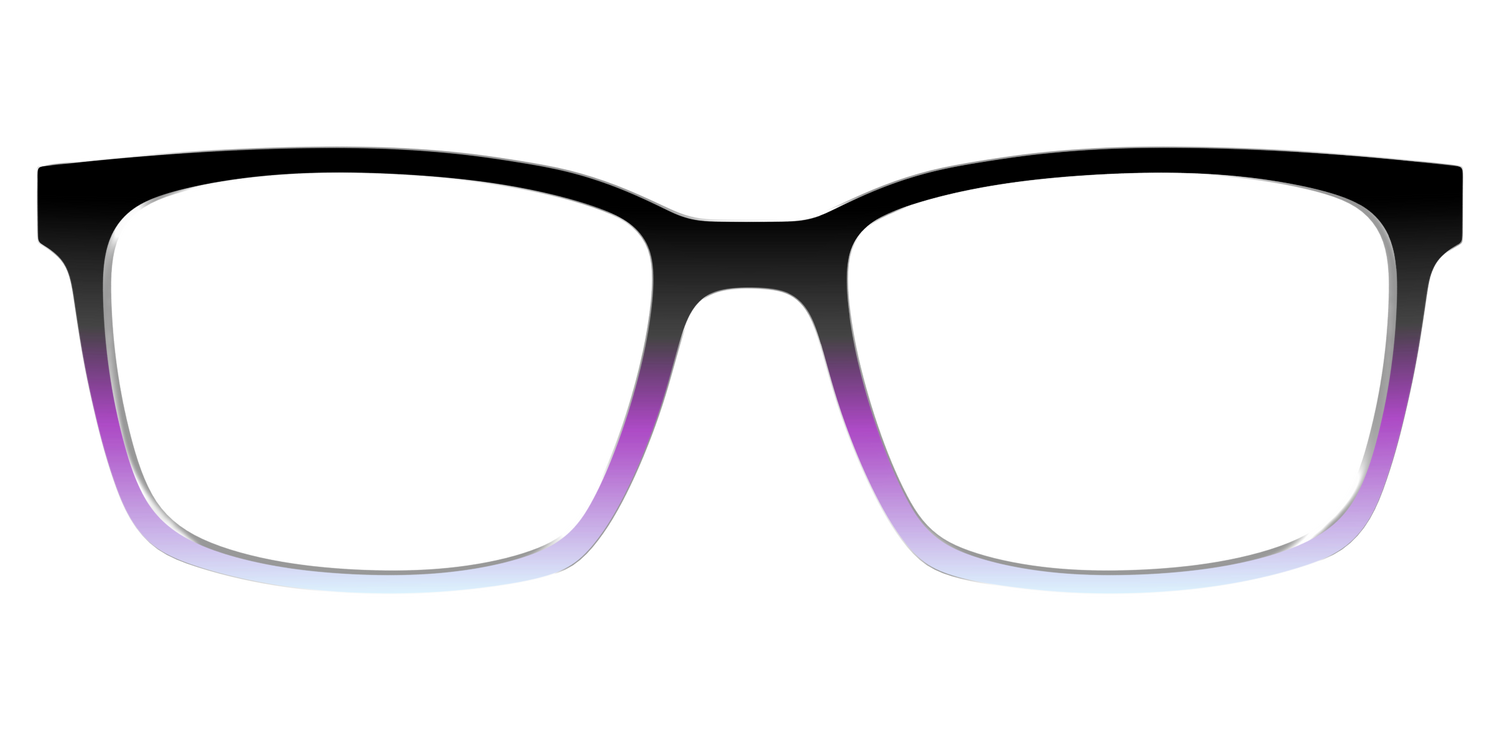 The Black to Pale Periwinkle Gradient - Lifestyle Kirby Top Image - Pair Eyewear