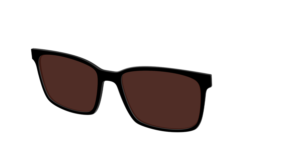 The Black with Brown Golf lens - Angle Top Image - Pair Eyewear