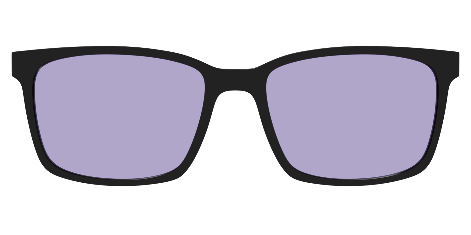 The Black With Celestial Purple Lens - Lifestyle Kirby Top Image - Pair Eyewear