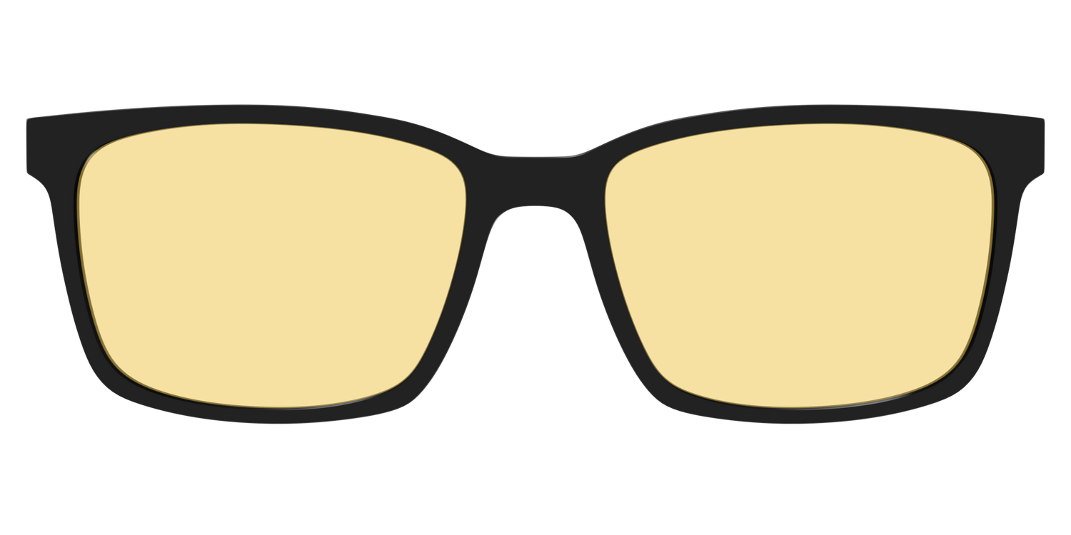 The Black With Citrine Yellow Lens - Lifestyle Kirby Top Image - Pair Eyewear