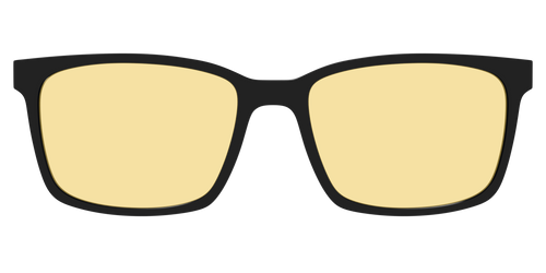 The Black With Citrine Yellow Lens - Kirby Top - Pair Eyewear