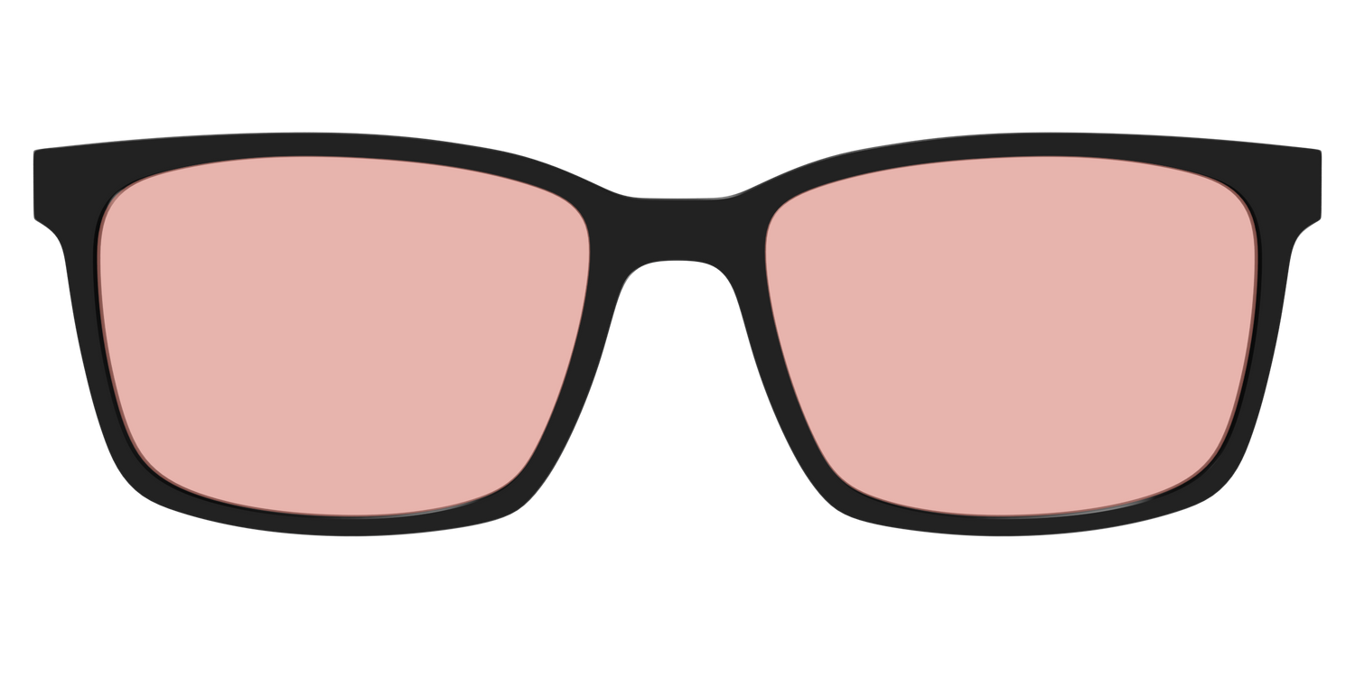 The Black With Coral Pink Lens - Lifestyle Kirby Top Image - Pair Eyewear
