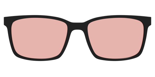The Black With Coral Pink Lens - Kirby Top - Pair Eyewear