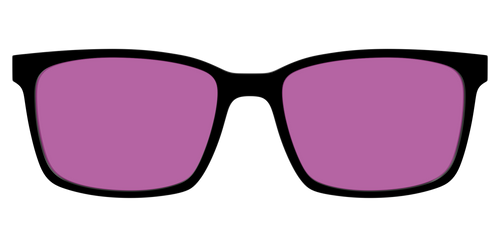 The Black with Violet Golf Lens - Kirby Top - Pair Eyewear