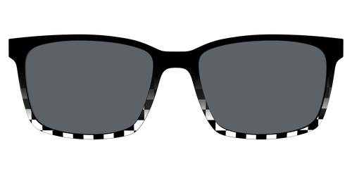 The Polarized Checkerboard Fade Sun Top - Kirby Top - Pair Eyewear