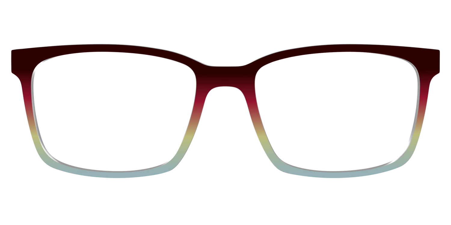 The Cherry to Frosted Mint Gradient - Lifestyle Kirby Top Image - Pair Eyewear
