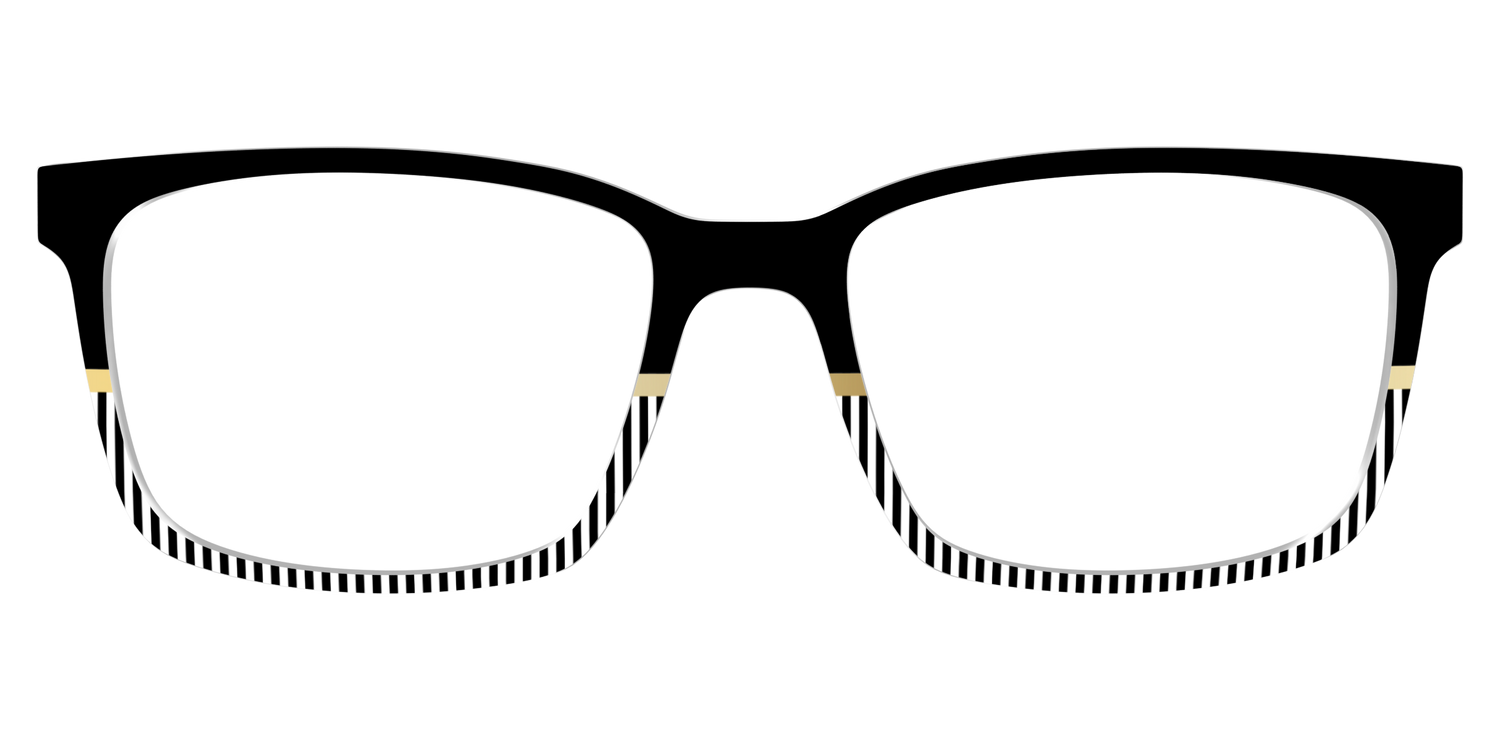The Chic Stripes Crystal with Gold Foil - Lifestyle Kirby Top Image - Pair Eyewear