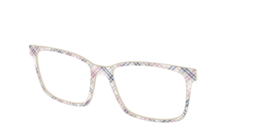 The Chiffon Plaid with Silver Foil Polka Dots - Angle Top Thumbnail - Pair Eyewear