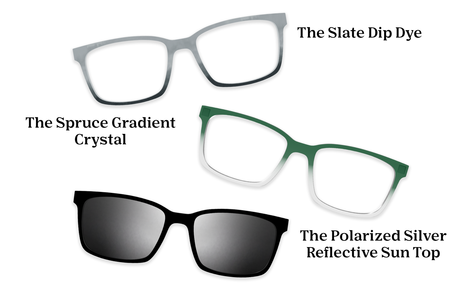 The Kirby - Mixed Material - Lensless - Pairing Set - Pair Eyewear