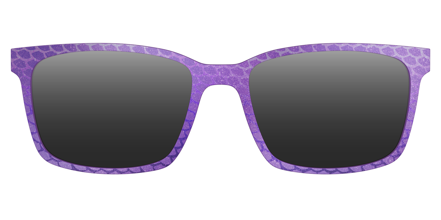 The Polarized Deep Purple Scales Sun Top - Lifestyle Kirby Top Image - Pair Eyewear