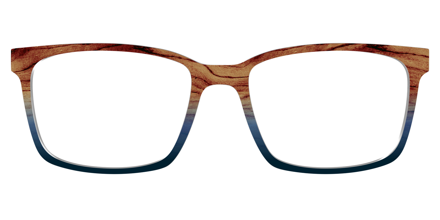 The Denim Woodgrain Split - Lifestyle Kirby Top Image - Pair Eyewear
