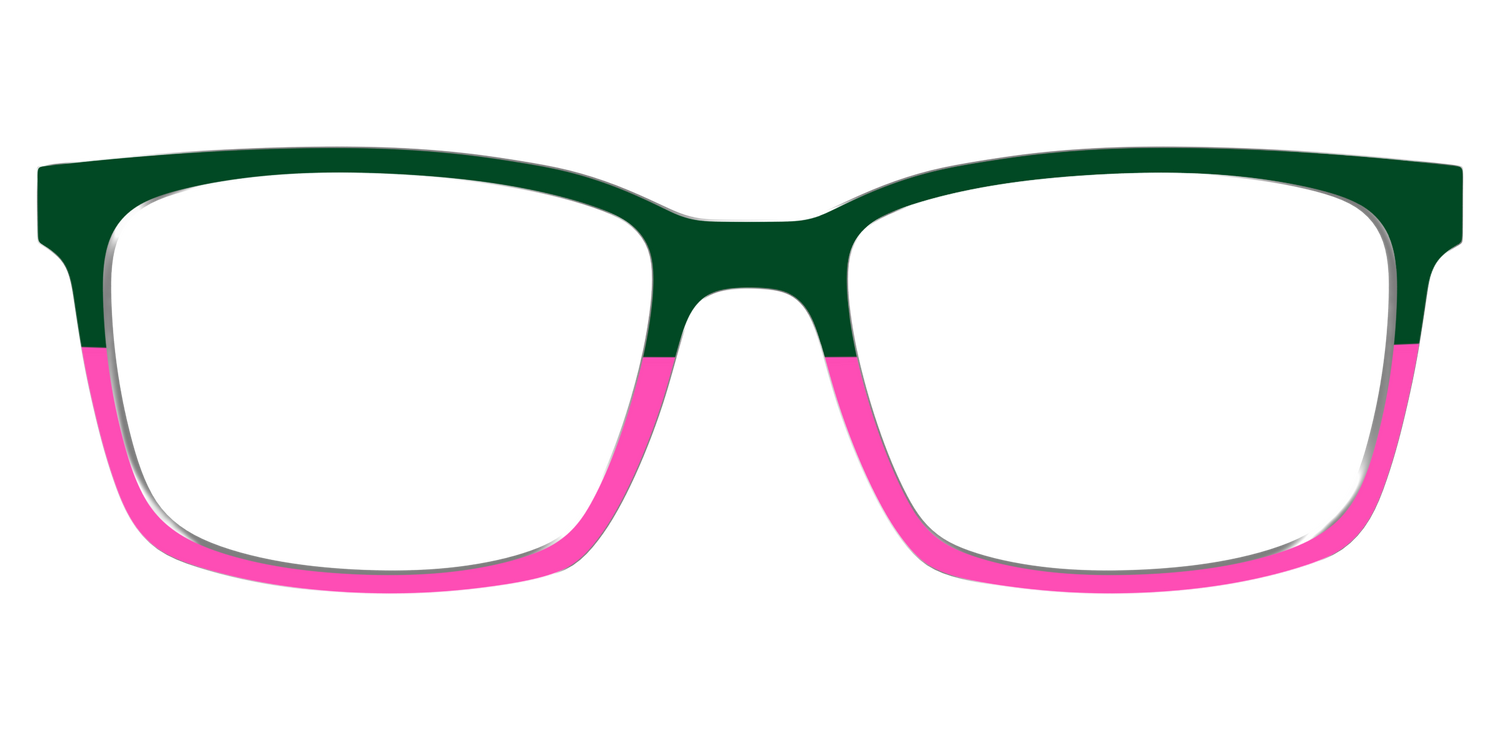 The Emerald and Flamingo Split - Lifestyle Kirby Top Image - Pair Eyewear
