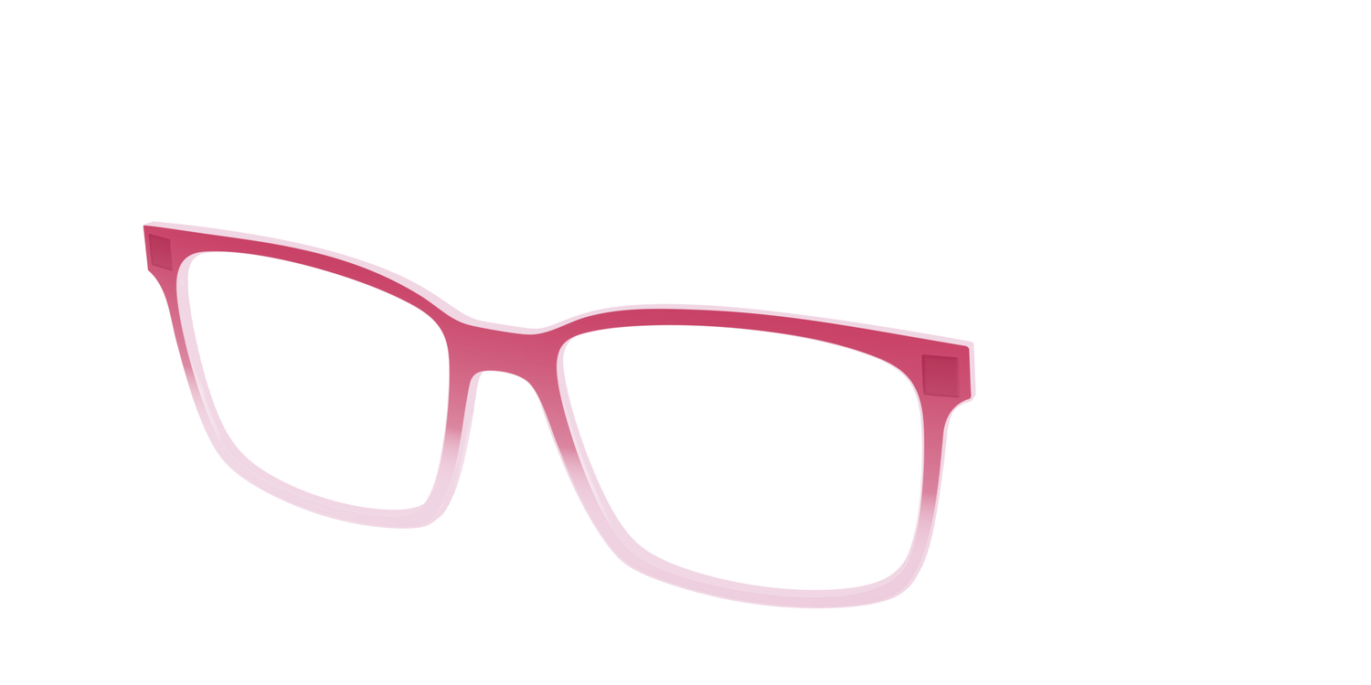 The Flamingo to Blush Gradient Crystal - Angle Top Image - Pair Eyewear
