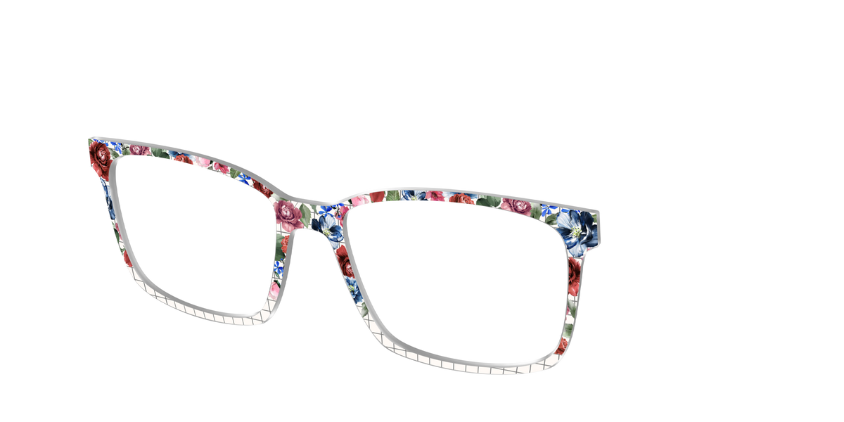 The Graph Paper Floral - Angle Top Image - Pair Eyewear