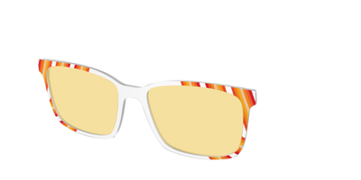 The Groovy Stripes with Citrine Yellow Lens - Angle Top Thumbnail - Pair Eyewear