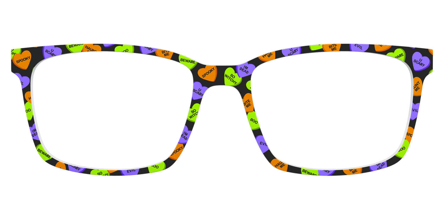 The Halloween Candy Hearts - Lifestyle Kirby Top Image - Pair Eyewear