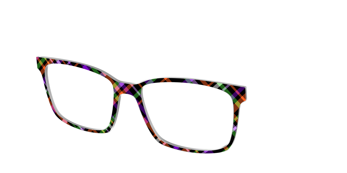 The Hexed Plaid - Angle Top Image - Pair Eyewear