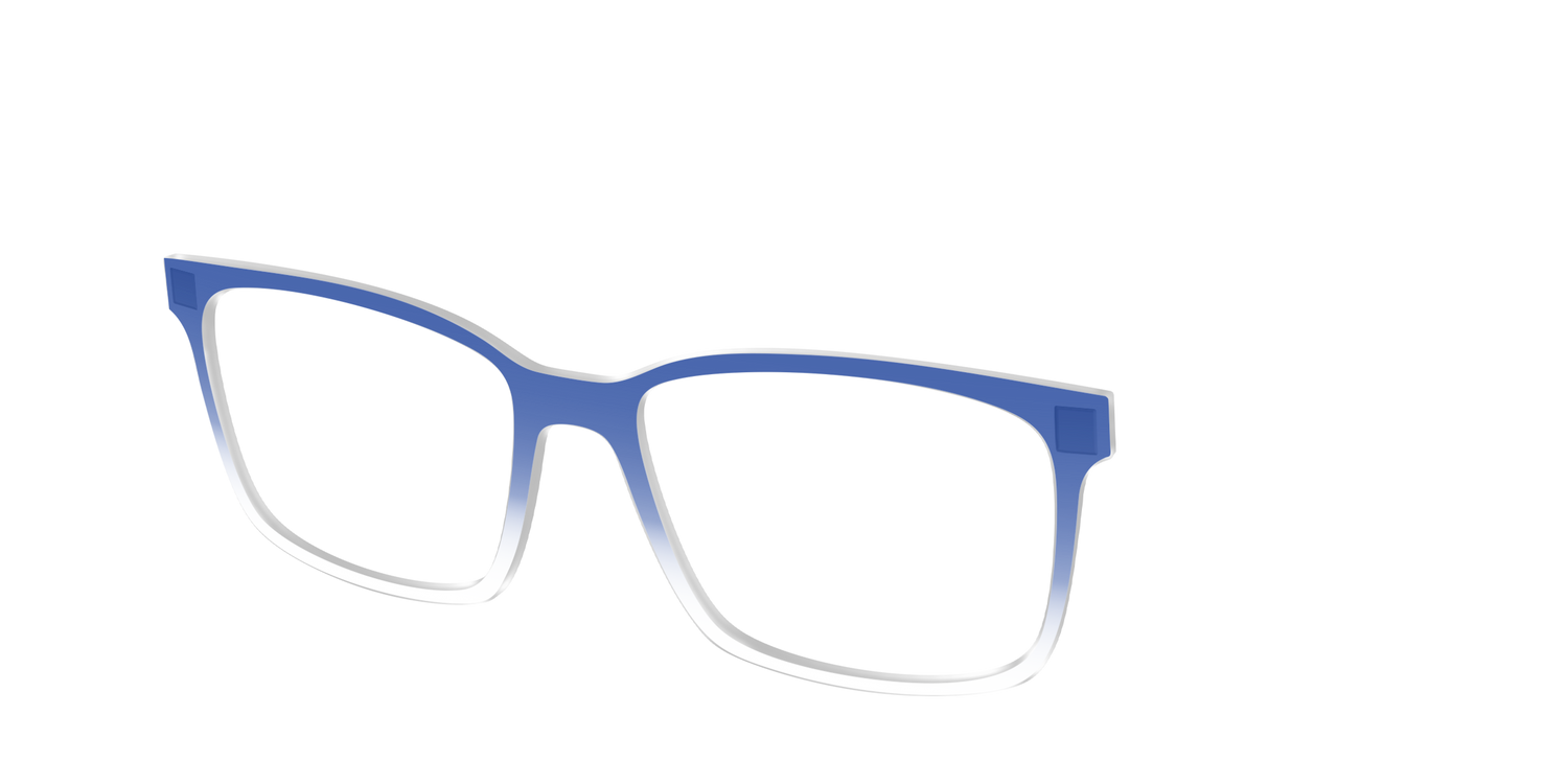 The Indigo Gradient Crystal - Angle Top Image - Pair Eyewear