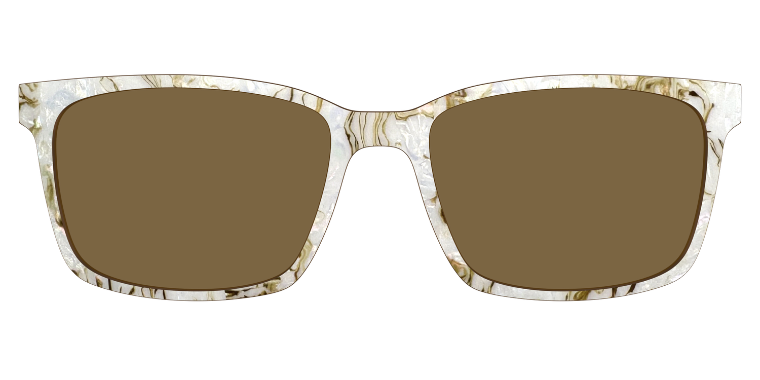 The Polarized Ivory Sand Pearl Shell Sun Top - Lifestyle Kirby Top Image - Pair Eyewear