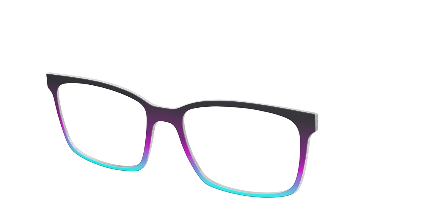 The Licorice to Seafoam Gradient - Angle Top Image - Pair Eyewear