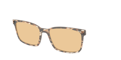 The Neutral Tort Crystal With Umber Brown Lens - Angle Top Thumbnail - Pair Eyewear