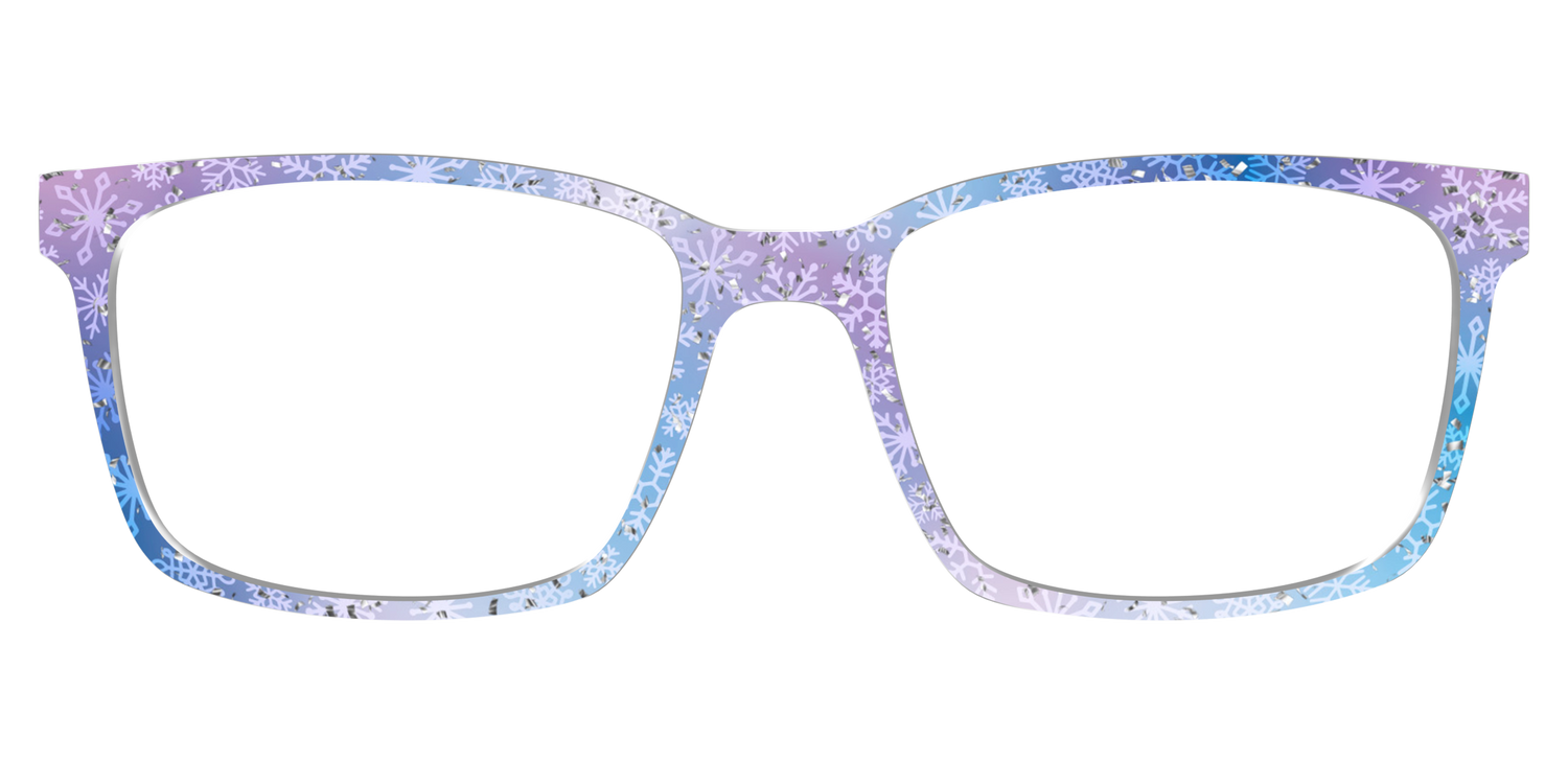 The Pastel Snowflake with Iridescent Glitter - Lifestyle Kirby Top Image - Pair Eyewear