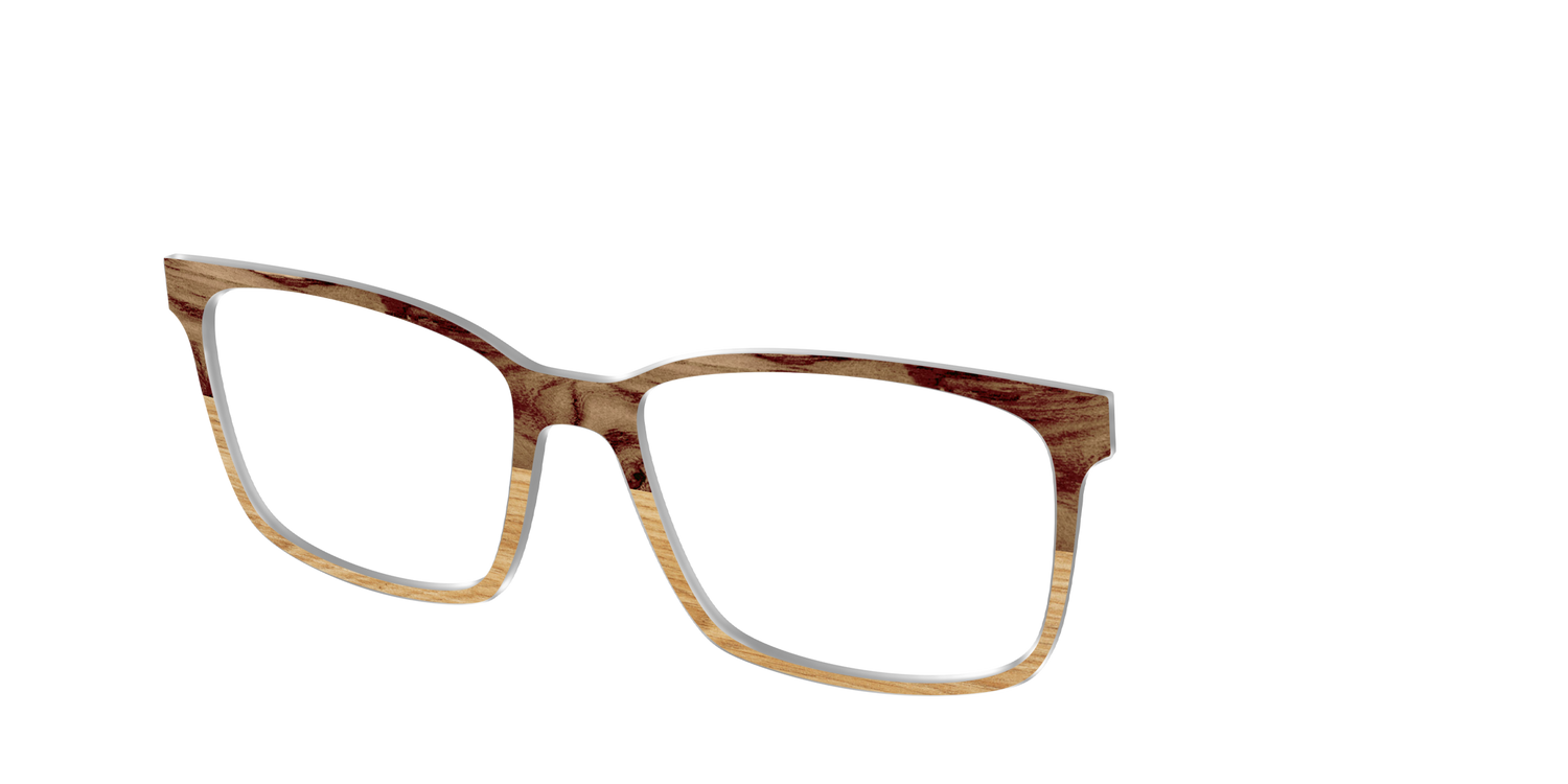 The Pirate Plank Wood Split - Angle Top Image - Pair Eyewear